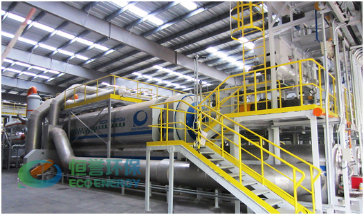 ag贵宾厅环保巴西废轮胎热裂解项目运行现场